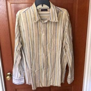 7 Diamonds Mens Casual Button Up Shirt - Large